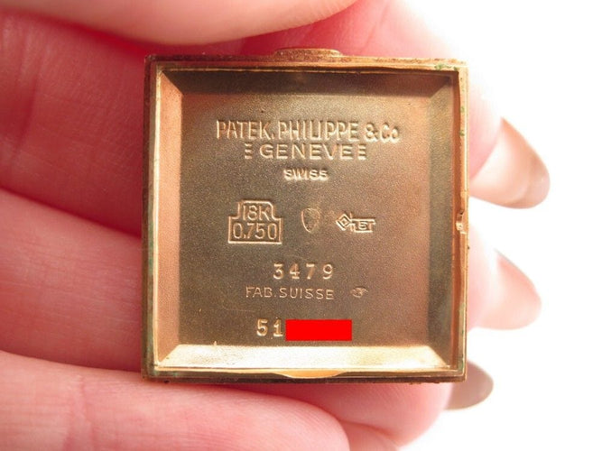 Montre vintage montre PATEK PHILIPPE carre or jaune mecanique 37 mm 58 Facettes 258852