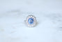 Bague 53 Bague Pompadour Art Déco Saphir de Ceylan 2,80 Cts et Diamants 58 Facettes