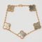 Bracelet Bracelet Van Cleef & Arpels Special Order Vintage Alhambra 5 motifs nacre grise en or rose 58 Facettes