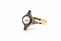 Bague 55 Bague Or jaune Platine Perle Diamants Saphirs 58 Facettes 24969