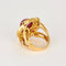 Bague 63 Importante bague or jaune et imposant rubis cabochon 58 Facettes ALGU31