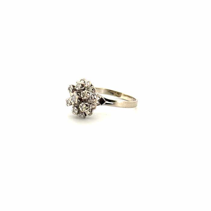 Bague 56 Bague Cocktail Or Blanc Diamants 58 Facettes 21-GS33755