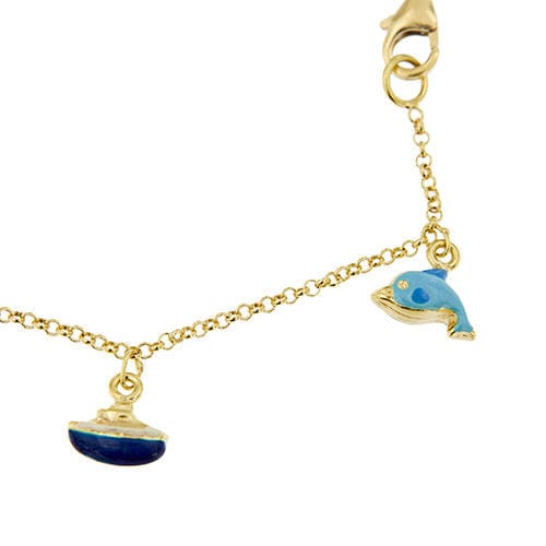 Armband met geëmailleerde bedels 