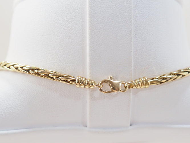 Collier Collier maille palmier en or jaune 58 Facettes 33252