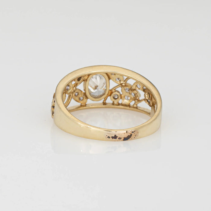 Vintage Diamant-Rankenring aus Gelbgold