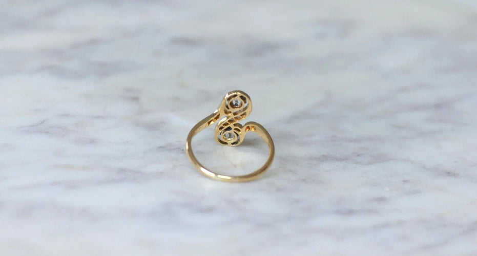Bague 54 Bague Toi et Moi Diamants Belle Epoque 58 Facettes