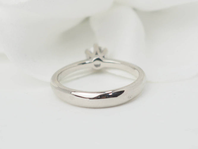 Bague 51 Bague solitaire en or blanc et diamant 0.34ct 58 Facettes 31904/30711