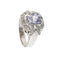 Bague 57 Bague or blanc saphir et diamants 58 Facettes 25684