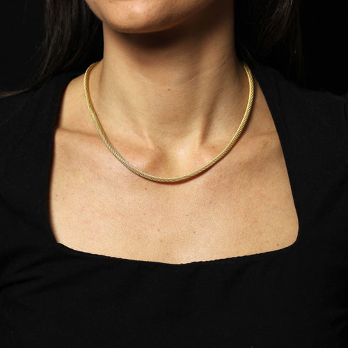 Collier Collier en or jaune tressé 58 Facettes 24-275