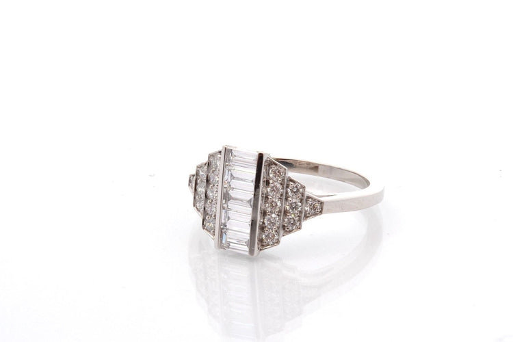 Bague 53 Bague vintage diamants en platine 58 Facettes 27054a- 27144