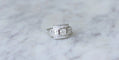 Bague 53 Bague Art Déco Trilogie Diamants 58 Facettes