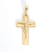 Pendentif Croix en or jaune avec pendentif Christ 58 Facettes E361764