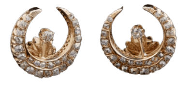 Boucles d'oreilles Boucles d'oreilles Belle Époque en or jaune et diamants, style français 58 Facettes C16