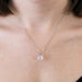 Collier COLLIER OR BLANC ET QUARTZ ROSE. 58 Facettes BO/240024/