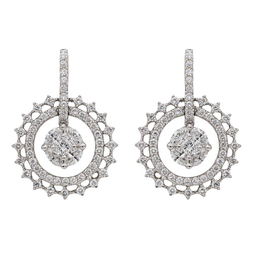 Boucles d'oreilles Boucles d'oreilles Or blanc Diamant 58 Facettes 2569109CN
