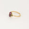 Bague 55 Bagur or jaune, saphirs roses et diamants 58 Facettes ALB1643