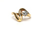 Bague 53 Bague contemporaine en or jaune 18 carats sertie de diamants 58 Facettes 21953