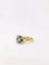 Bague 53 Bague carrée saphirs diamants taille ancienne 58 Facettes 963