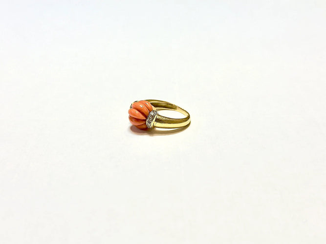 Bague Petite bague corail boule 58 Facettes