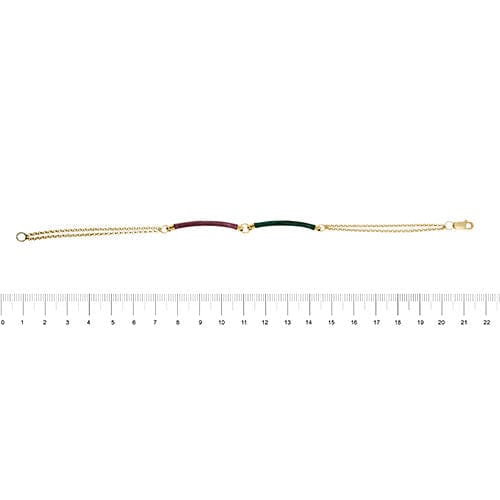 Armband met geëmailleerde segmenten 