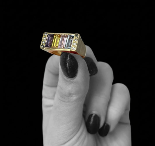 Inel Premier cu pietre multicolore