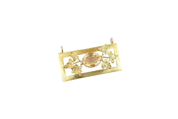 Pendentif Pendentif or jaune et Citrine feuilles de vigne 58 Facettes SQ0271923