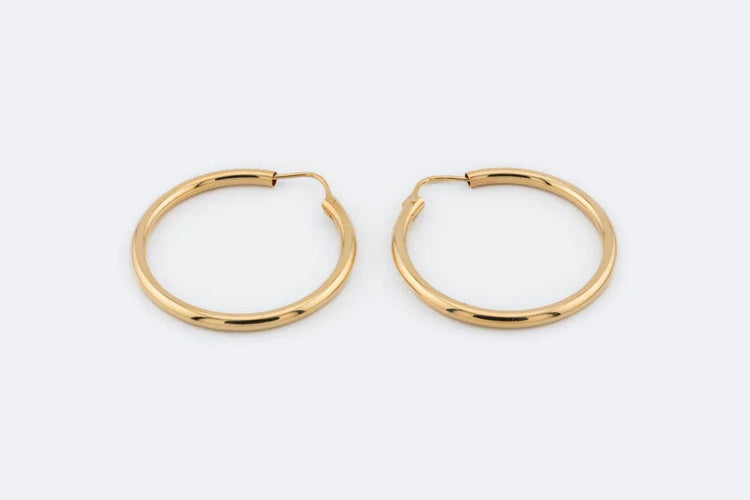 Boucles d'oreilles Oro Giallo Boucles d'oreilles créoles en or jaune 58 Facettes orc97