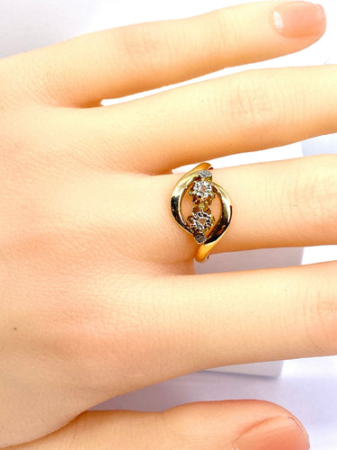 Bague 55 Bague en or et diamants 58 Facettes AB585