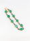 Bracelet Bracelet ancien cabochons d'émeraudes or jaune diamants 58 Facettes 777