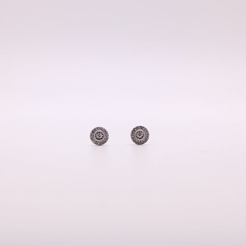 Boucles d'oreilles Boucles d'oreilles clous Or blanc 18 carats, pavage Diamants 58 Facettes