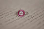 Bague 53 Antique white gold ruby old mine diamond ring 58 Facettes