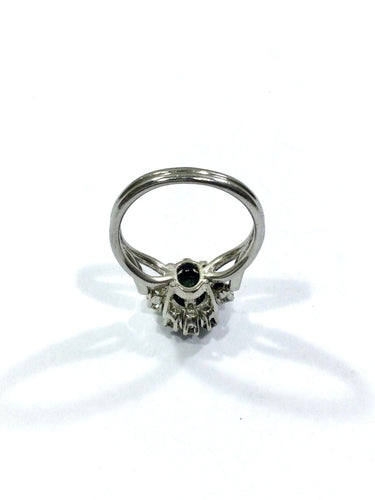 Bague 52 Bague Diamants & pierre verte synthétique 58 Facettes