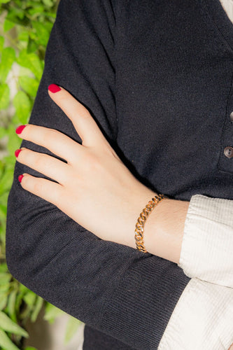 Brățară lanț din aur roz 