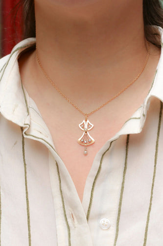 Pendentif Pendentif Art Nouveau or diamants taille ancienne perles fines 58 Facettes J279