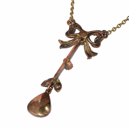 Pendentif Pendentif victorien en diamant arc et poire des années 1890 58 Facettes 24086-0163