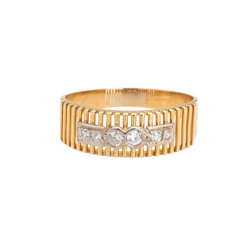 Bague 58 Bague Diamant Vintage Or Jaune 58 Facettes G13463