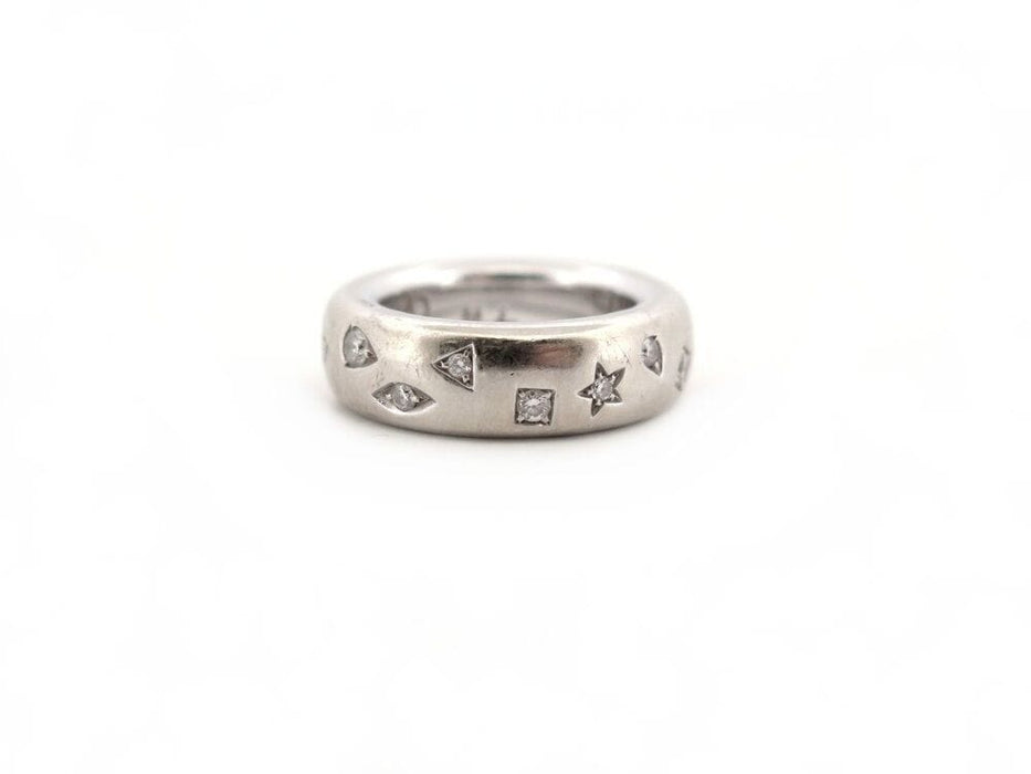 Bague 53 bague POMELLATO iconica slim en or blanc diamants 58 Facettes 263945