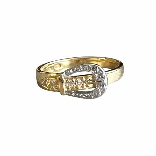 Bague Bague ceinture en or bicolore et diamants 58 Facettes 359