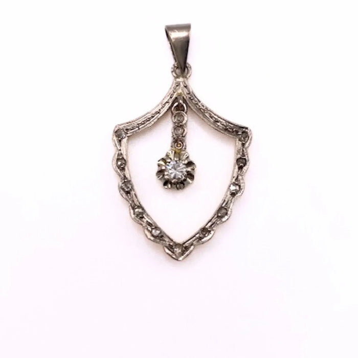 Pendentif Pendentif Vintage or blanc et diamants 58 Facettes 1EPE-GS30339-01