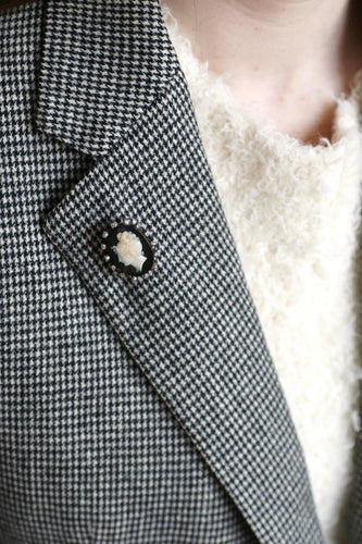 Broche Broche Camée Onyx et Diamants 58 Facettes