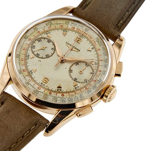 Montre LONGINES - Montre chronographe en or 58 Facettes 38045