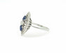 Bague Bague avec saphirs et diamants, en or blanc 58 Facettes