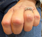 Bague 53 Alliance vintage trilogie diamants or blanc 58 Facettes