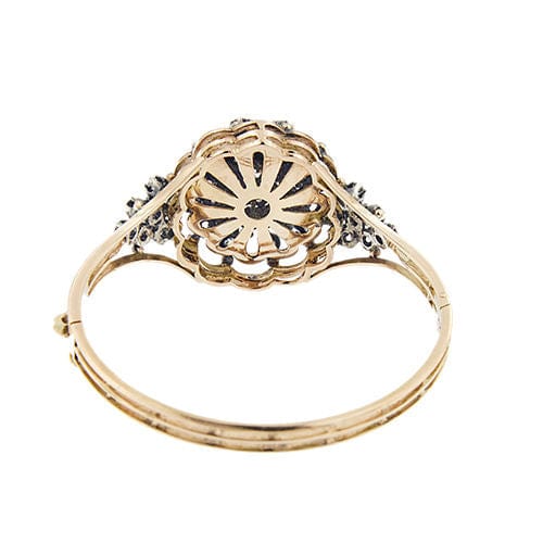 Bracelet Bracelet rigide émaillé en or rose avec diamants 58 Facettes 37288