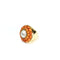 Bague 50.5 Bague perles de corail et perle centrale en or jaune 18 carats 58 Facettes
