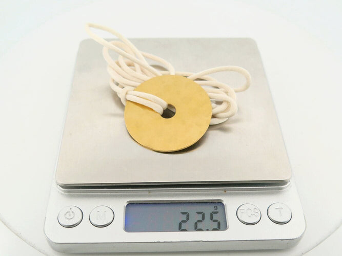 Collier collier DINH VAN pendentif pi 40 mm or jaune 24k martele 58 Facettes 271154