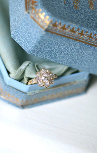 Bague Bague Marguerite Diamants 1.80 Cts Or jaune 58 Facettes