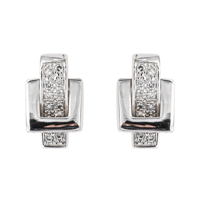 Boucles d'oreilles Guy Laroche Boucles d'oreilles Puces Or blanc Diamant 58 Facettes 3641116CN