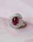 Bague 55.5 Bague Cocktail Ovale Rubis Cabochon et Diamant 58 Facettes A11146