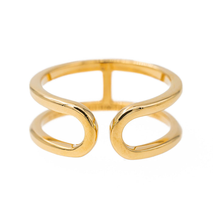 Hermes Ring Ever Chaîne d'Ancre Geel goud